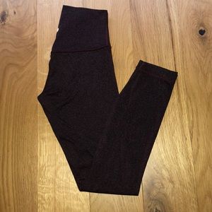 Burgundy/Black Speckled-Print Align Pant